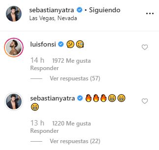 Luis Fonsi comenta a Sebastian Yatra